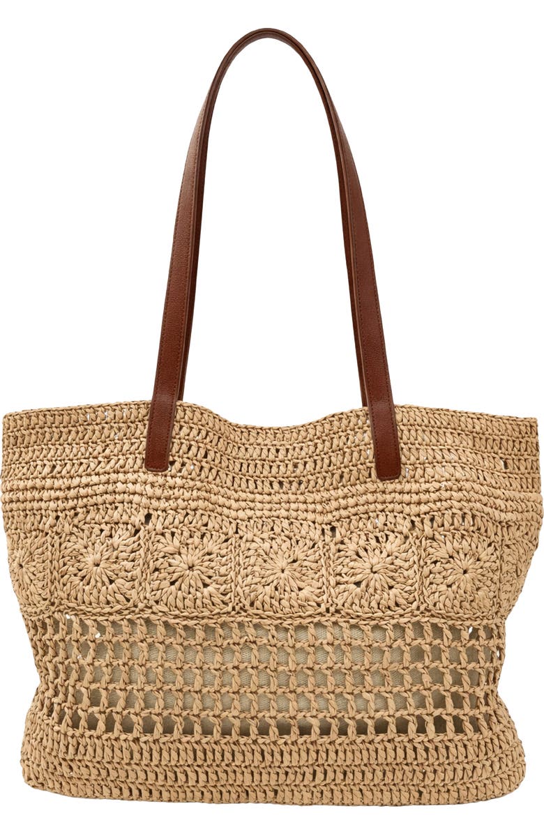 Oryany Margot Raffia Shopper Bag, Alternate, color, Natural