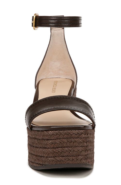 Veronica Beard Women's Gianna Leather Platform Wedge Espadrille Sandals In Cacao