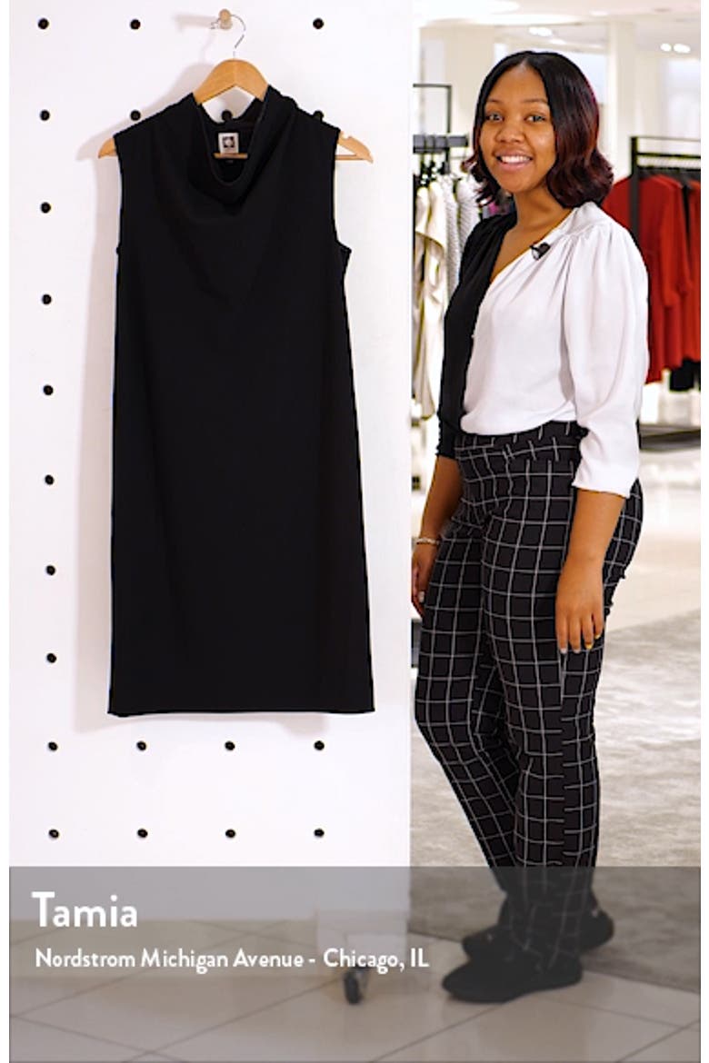 Cowl Neck Crepe Sheath Dress video