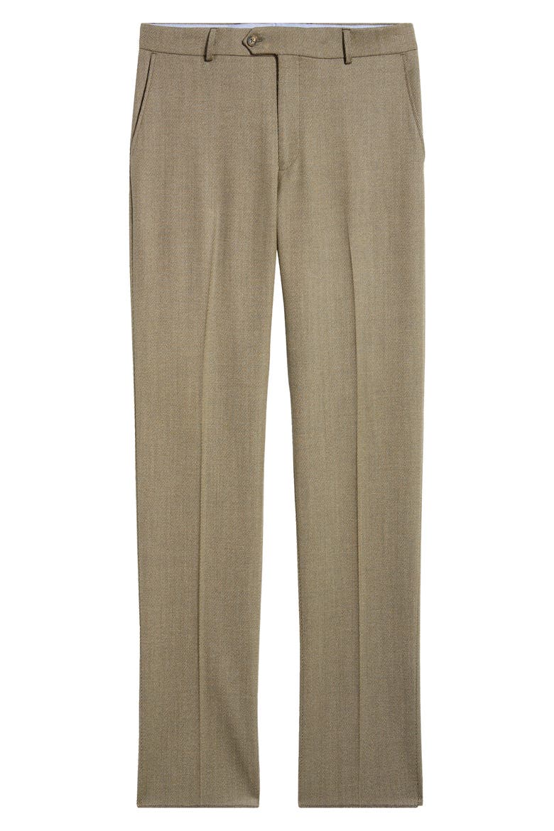Covert Worsted Stretch Wool Dress Pants, Alternate, color, TAN