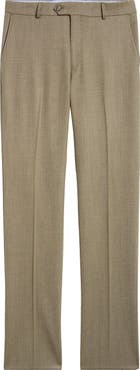 Berle Covert Worsted Stretch Wool Dress Pants