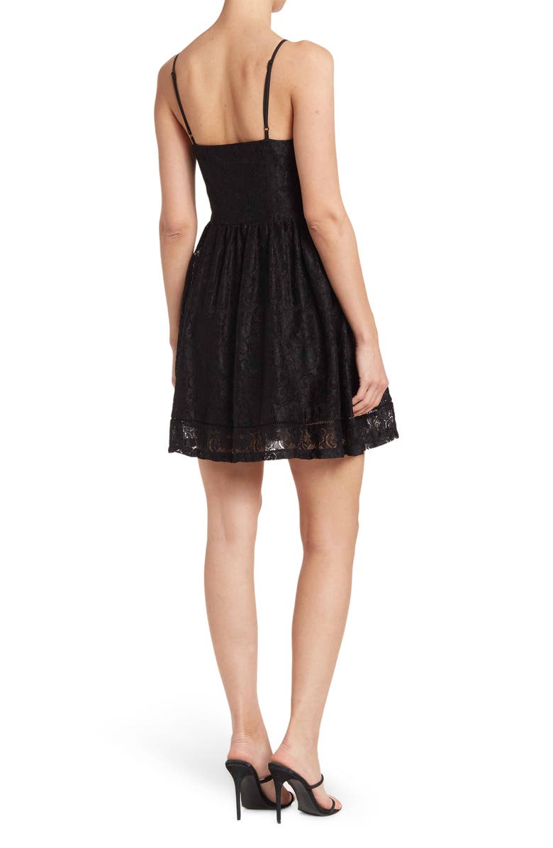 NSR Stretch Knit Lace Mini Dress, Alternate, color,