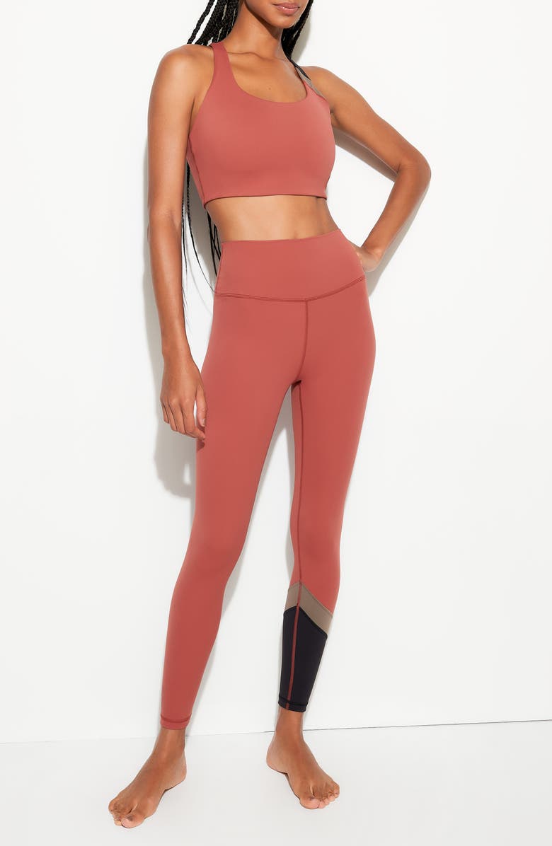 Spiritual Gangster Sumner Longline Sports Bra, Alternate, color, Canyon