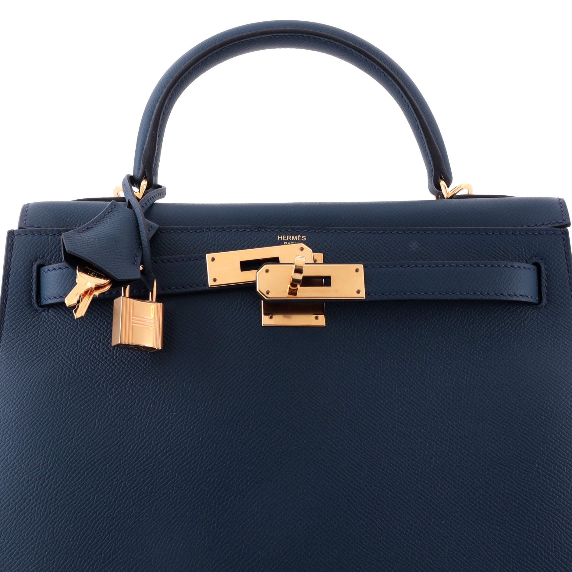 Kelly Handbag Blue Epsom with Gold Hardware 28, Alternate, color, Blue
