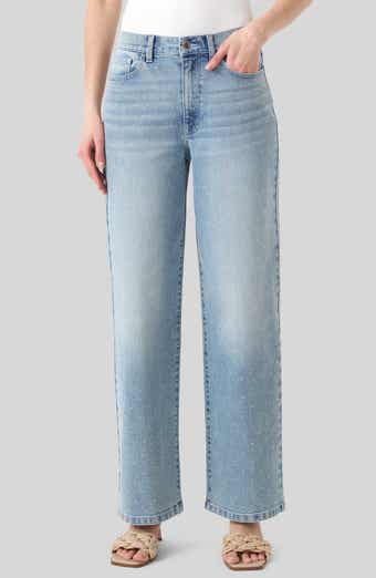 Crystal Embellished Wide Leg Jeans