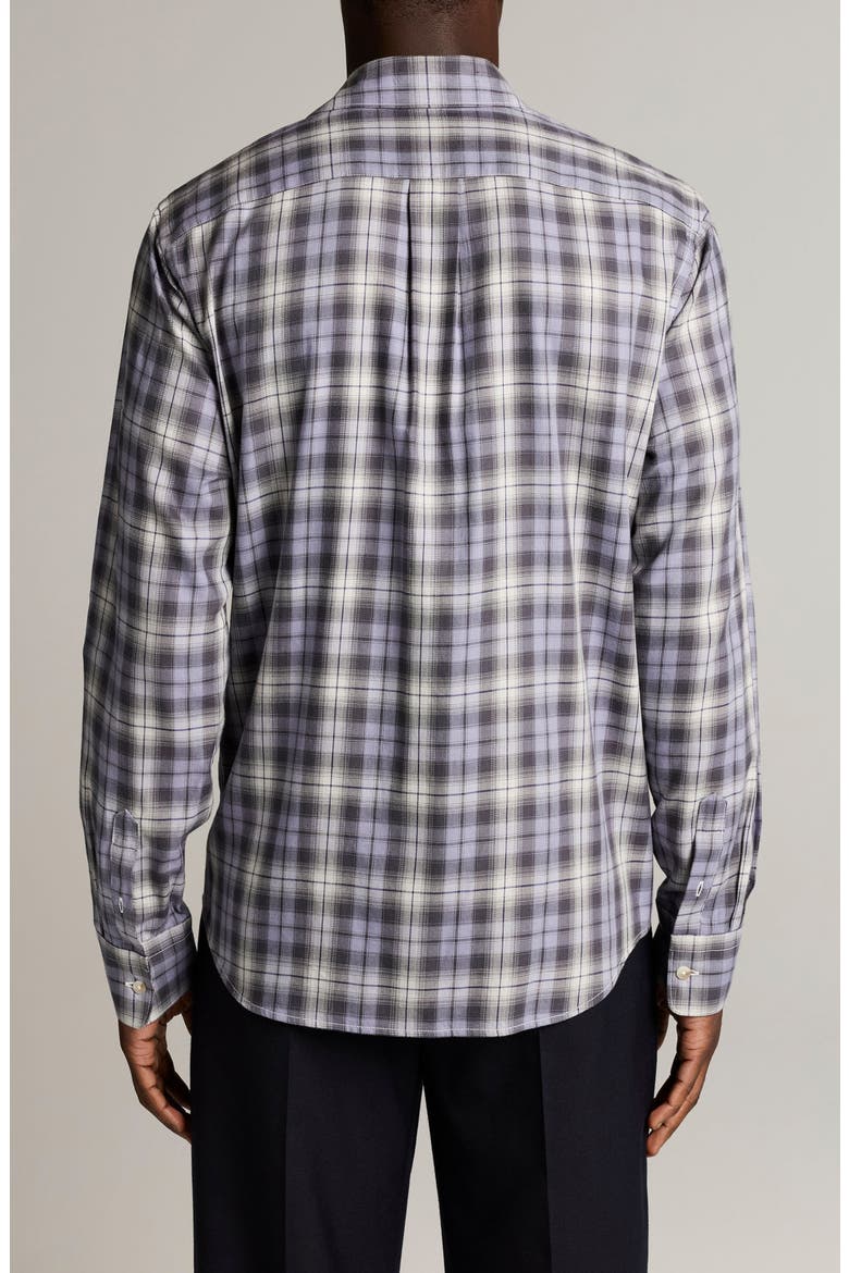 Exchange Plaid Long Sleeve Shirt, Alternate, color, DK LILAC COMBO