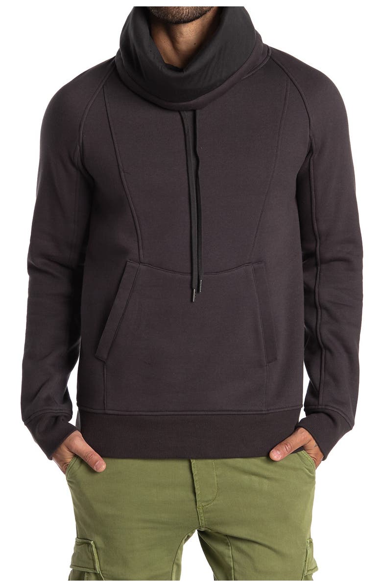Helmut Lang Brushed French Terry Cowl Neck Hoodie, Main, color, 