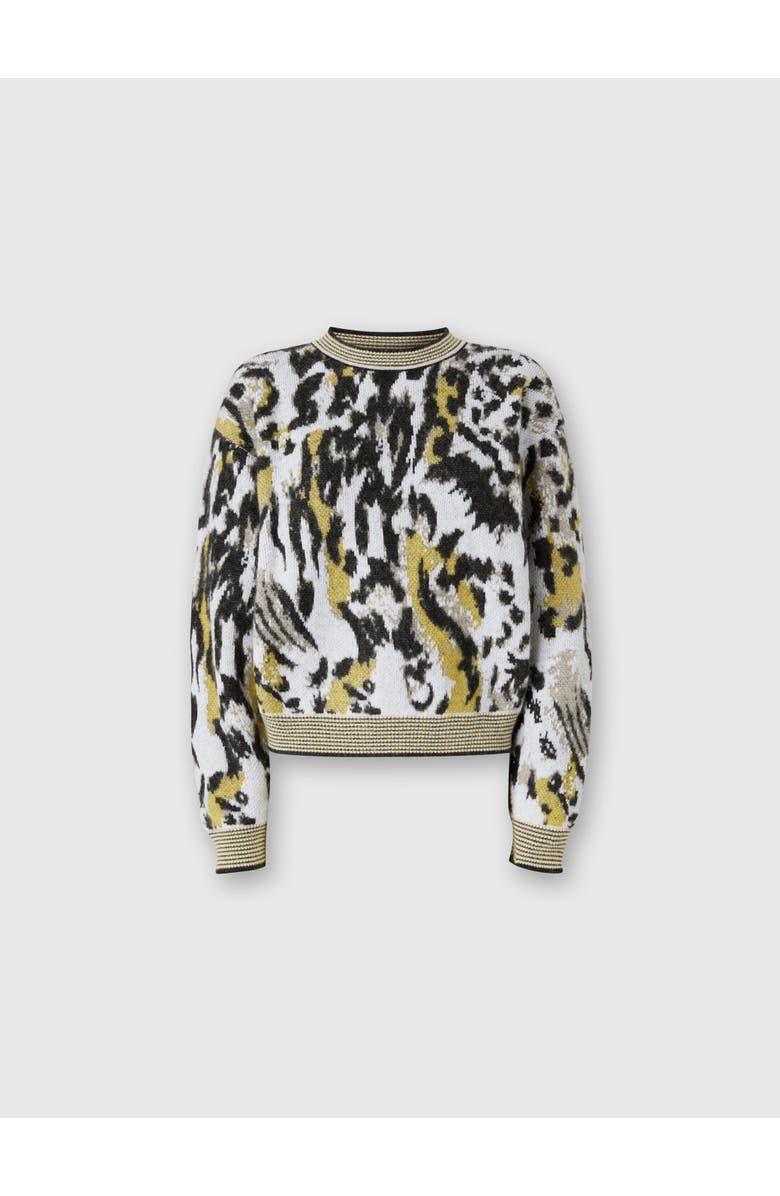 Missoni Boxy Crew Neck Sweater With Animalier Pattern, Main, color, Multicoloured