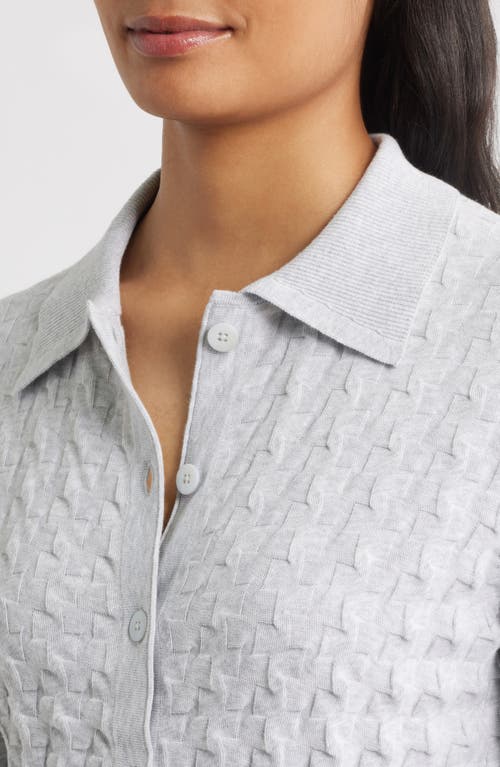 Margaret O'leary Marley Button Front Cotton Cardigan In Blue