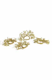 Tiramisu Golden Gleam Set of 4 Napkin Rings
