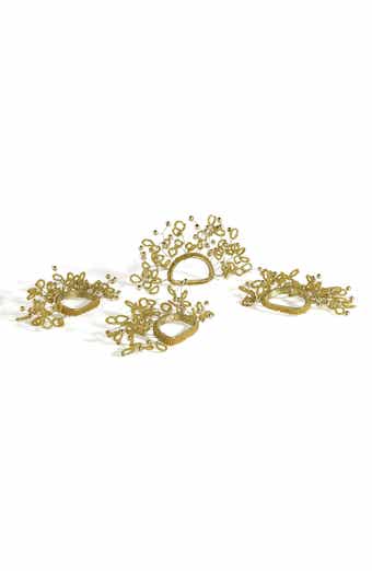 Golden Gleam Set of 4 Napkin Rings