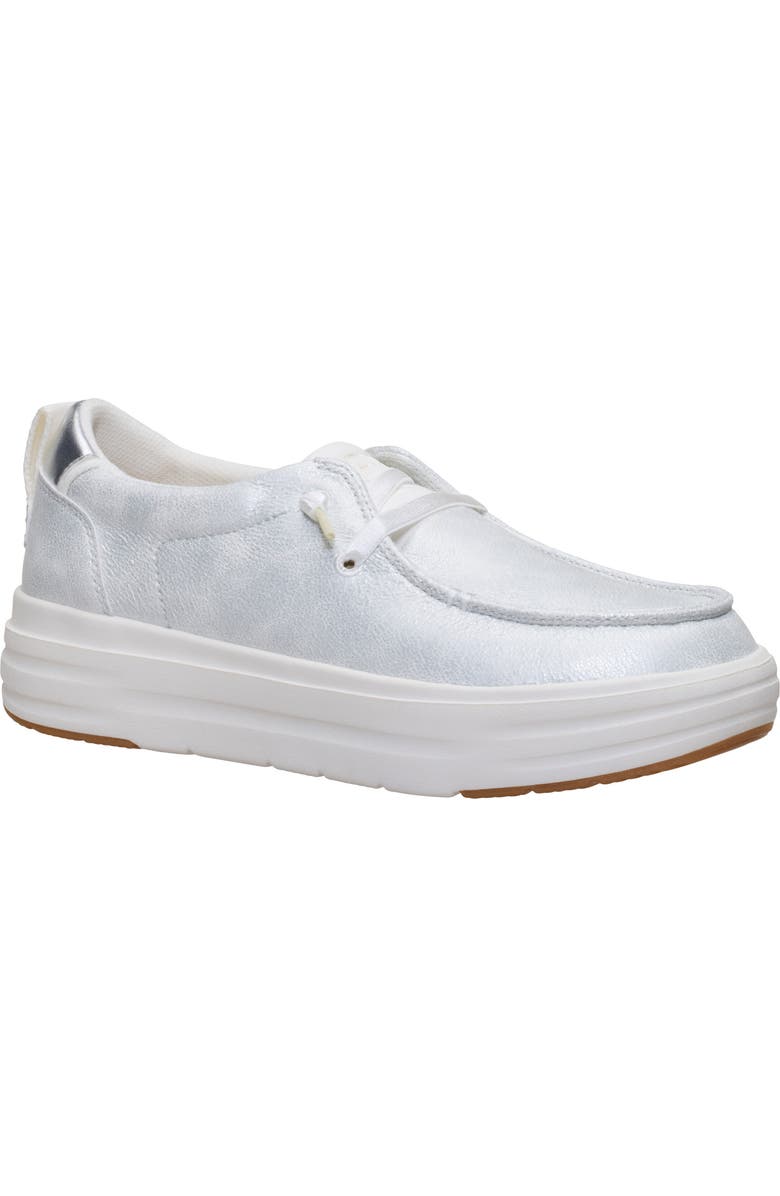 Hey Dude Wendy Nova Shimmer Slip-On Sneaker, Main, color, White