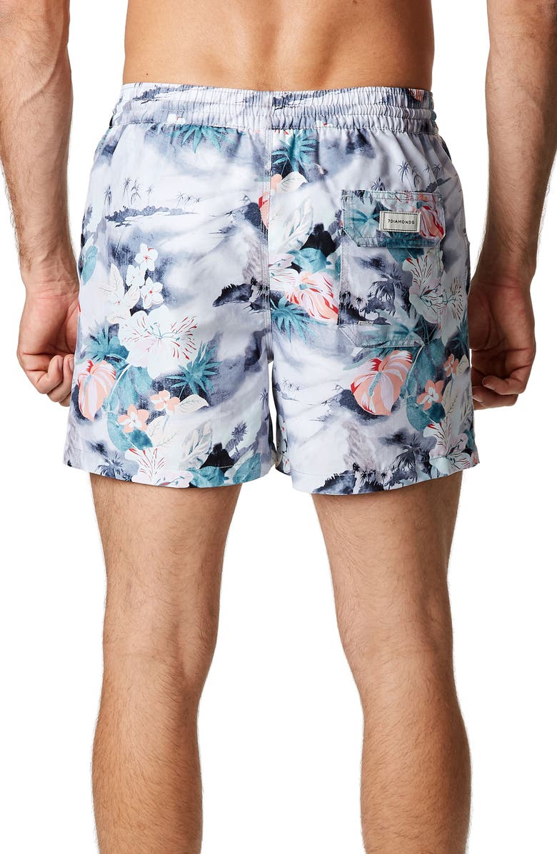 7 Diamonds Island Dreams Swim Trunks, Alternate, color, 