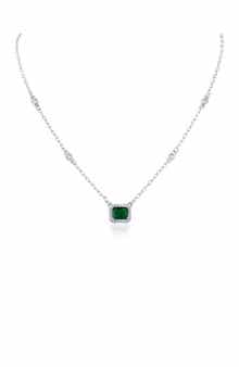 CZ by Kenneth Jay Lane Halo Cubic Zirconia Pendant Necklace