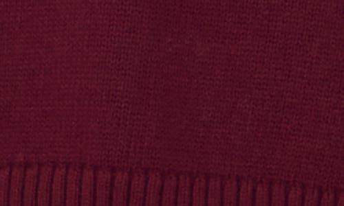 Cece Floral Jacqard Sweater In Burgundy