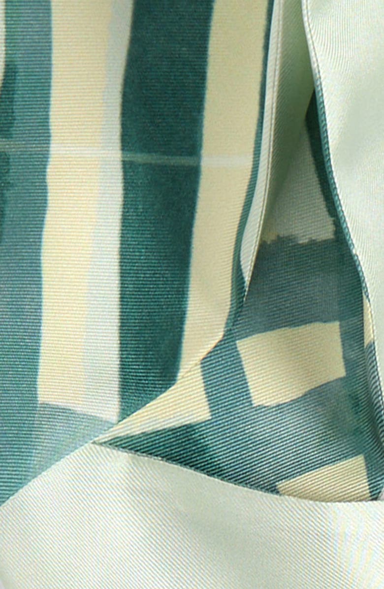 Burberry Reversible Check Silk Twill Scarf, Alternate, color, Breeze