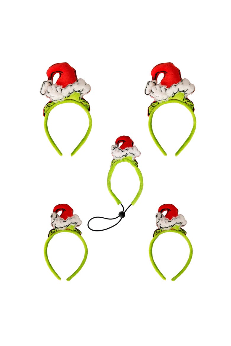 The Grinch Headband Official License 5-Piece Set, Main, color, Green