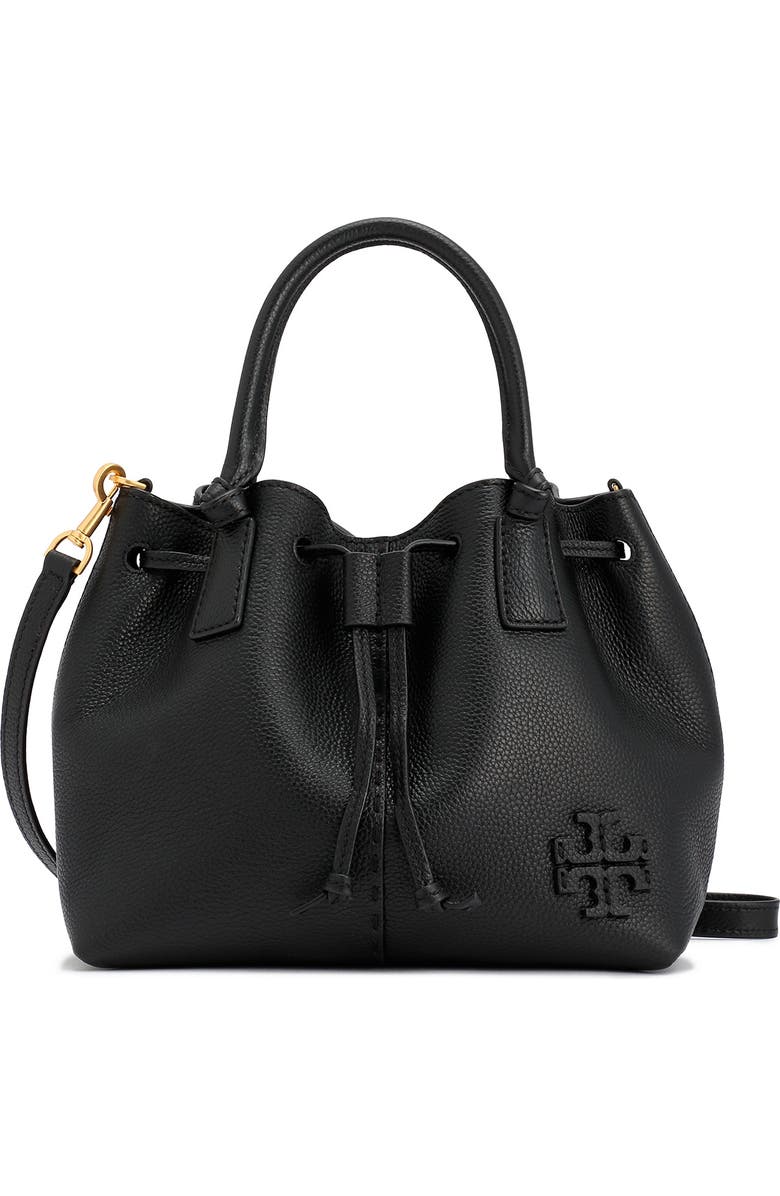 Tory Burch McGraw Small Drawstring Leather Satchel, Main, color,