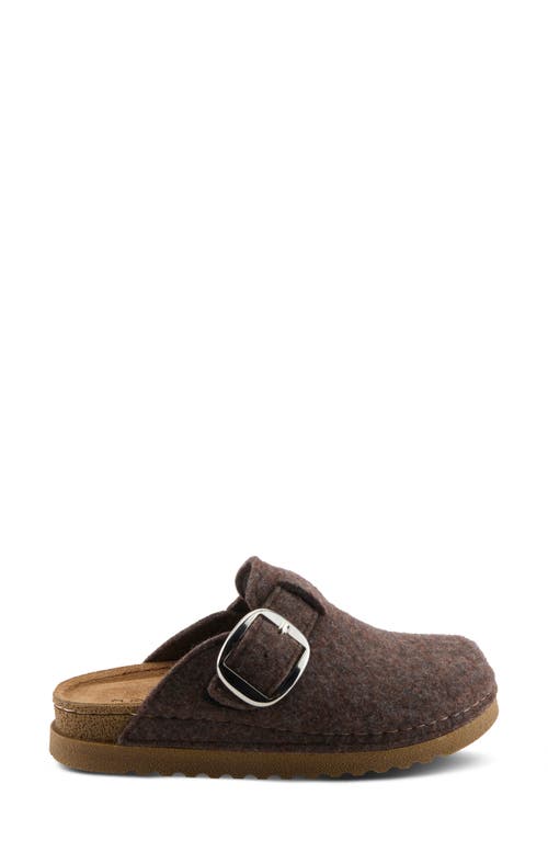 Flexus By Spring Step Giller Boiled Wool Clog In Brown