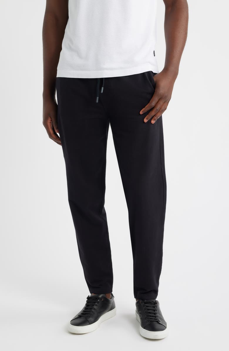 Mack Weldon Ace Stretch Cotton French Terry Sweatpants, Main, color, True Black