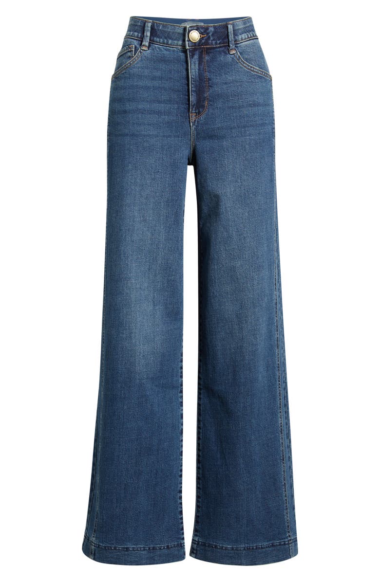 Wit & Wisdom Gracie 'Ab'Solution Skyrise Wide Leg Jeans, Alternate, color, Mid Blue