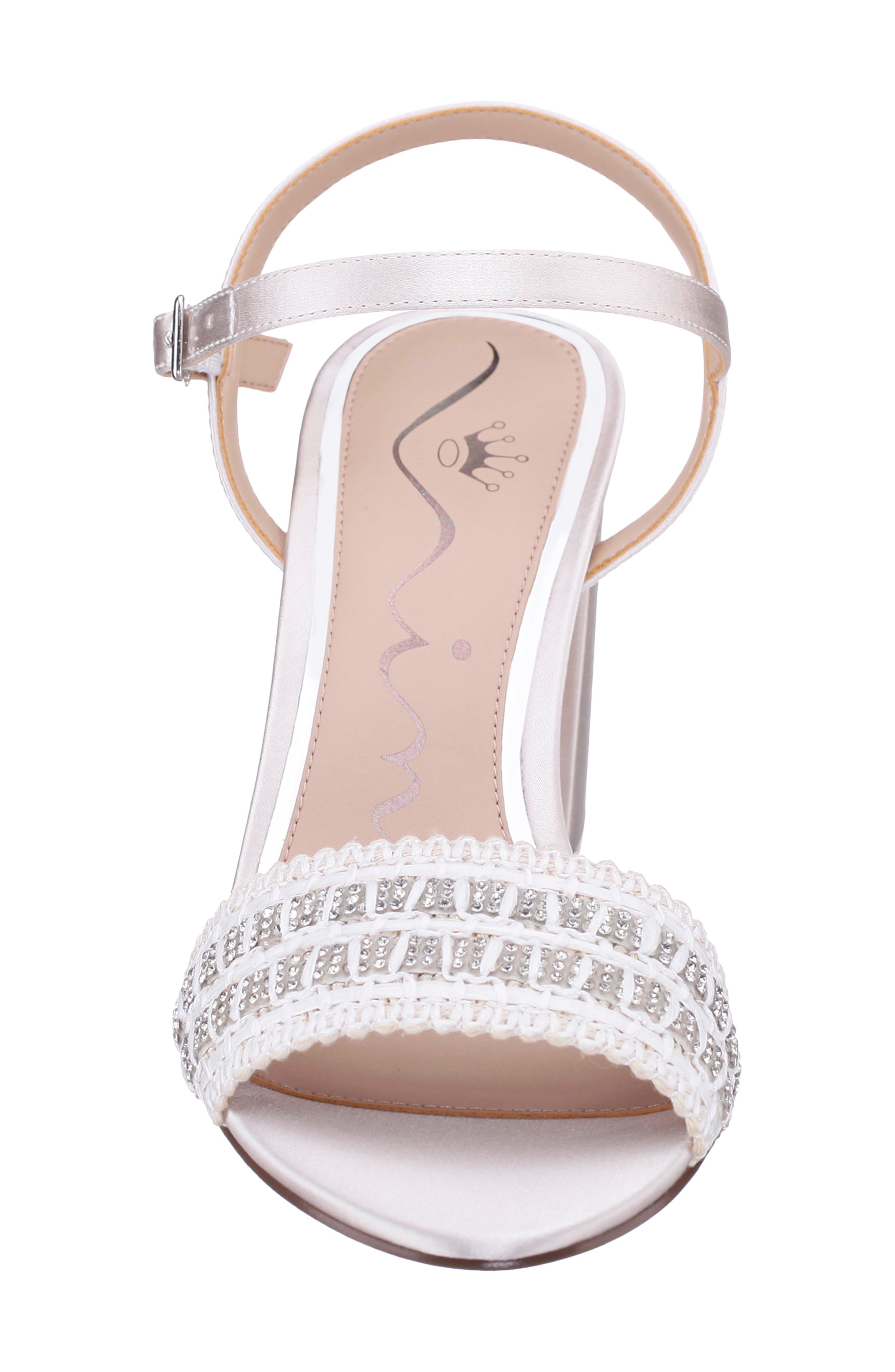 Nina Herma Ankle Strap Sandal, Alternate, color, Ivory