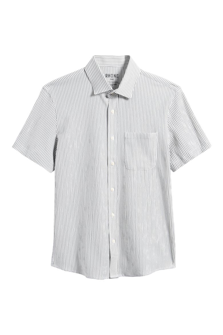 Commuter Stripe Seersucker Button-Up Shirt, Alternate, color, STONE STRIPE
