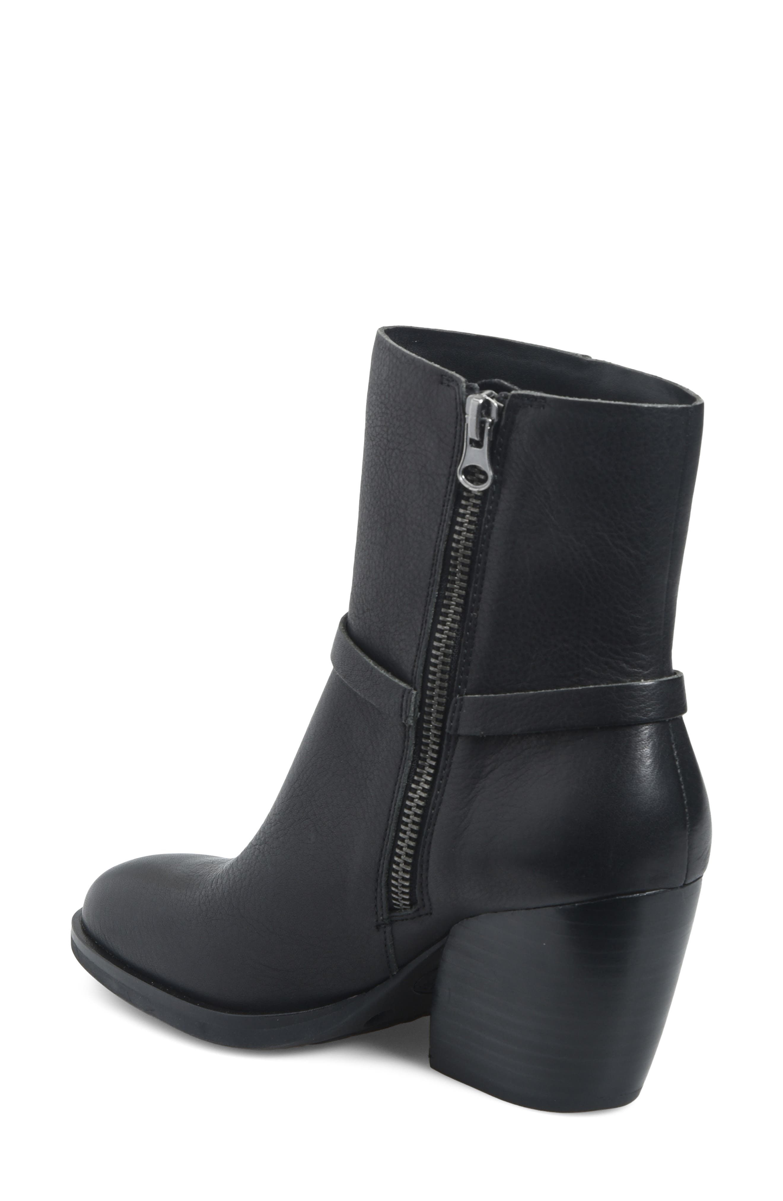 Solstice Leather Bootie, Alternate, color, BLACK LEATHER