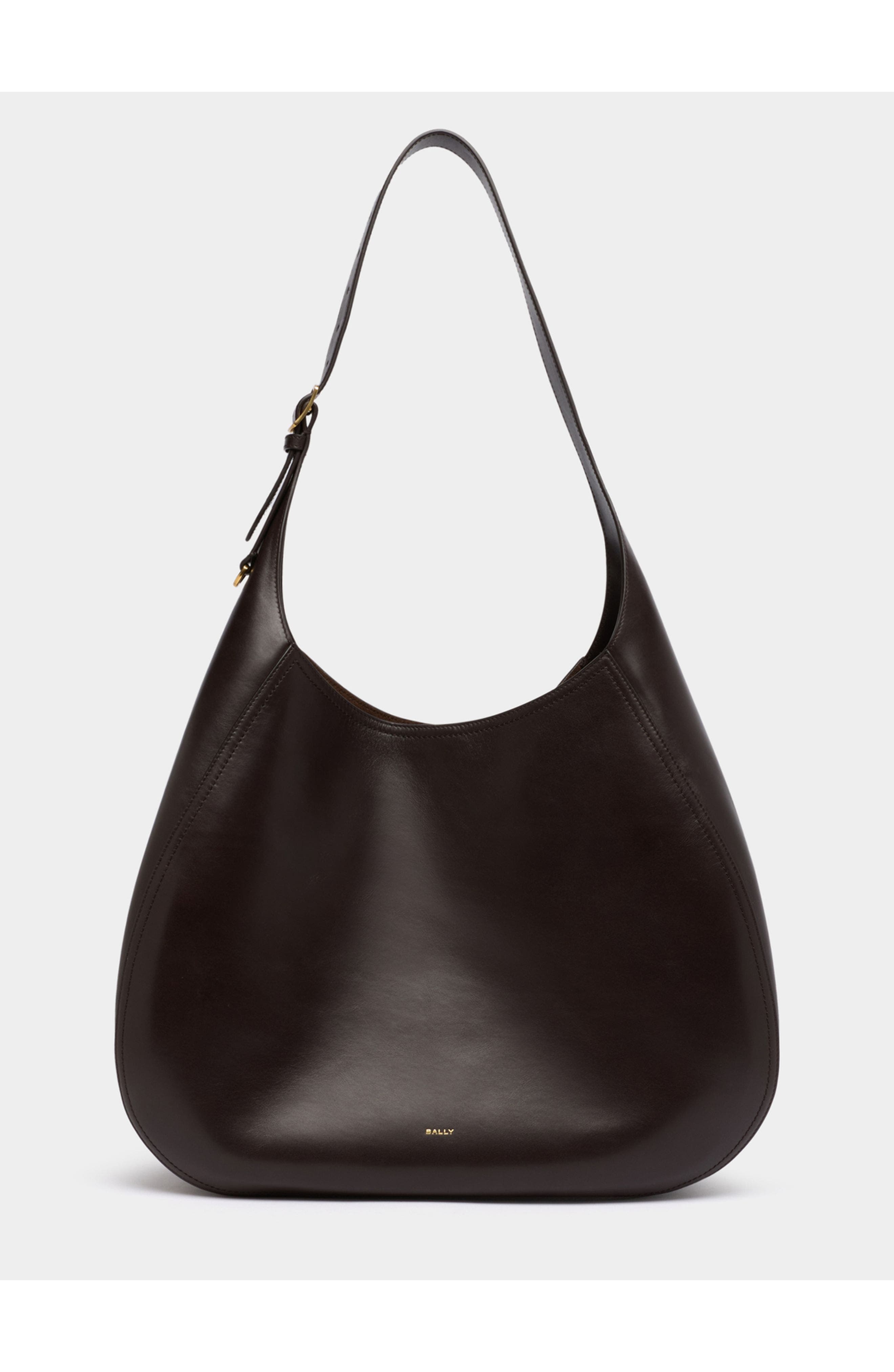 Bally Althea Large Hobo Bag, Main, color, Brown