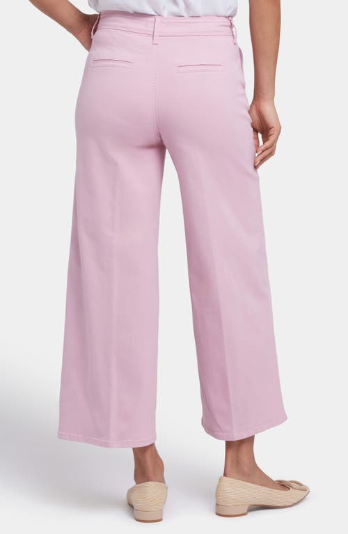 Nydj Mona High Rise Wide Leg Trouser Ankle Jeans In Boardwalk In Pink Nectar