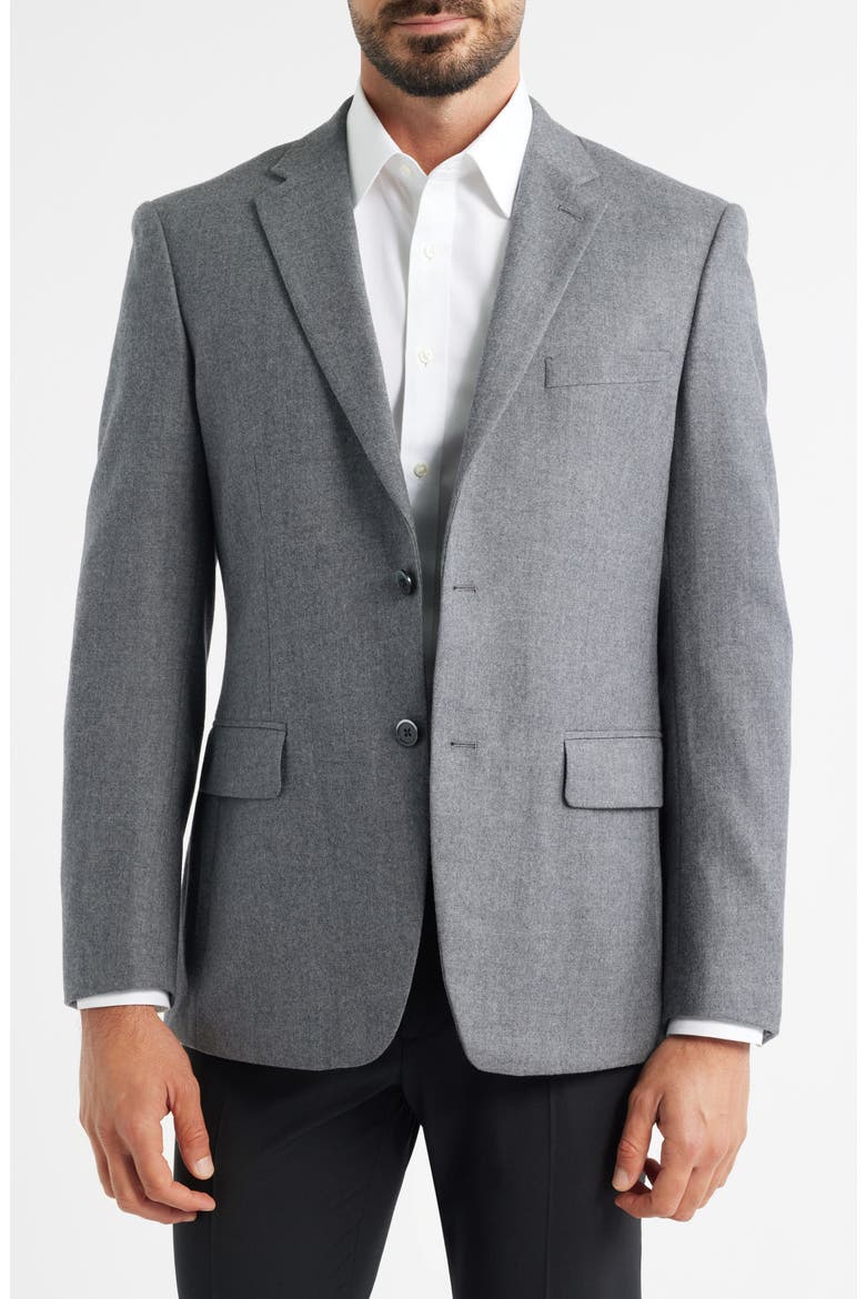 Grey Mélange Wool Sport Coat, Main, color, GREY