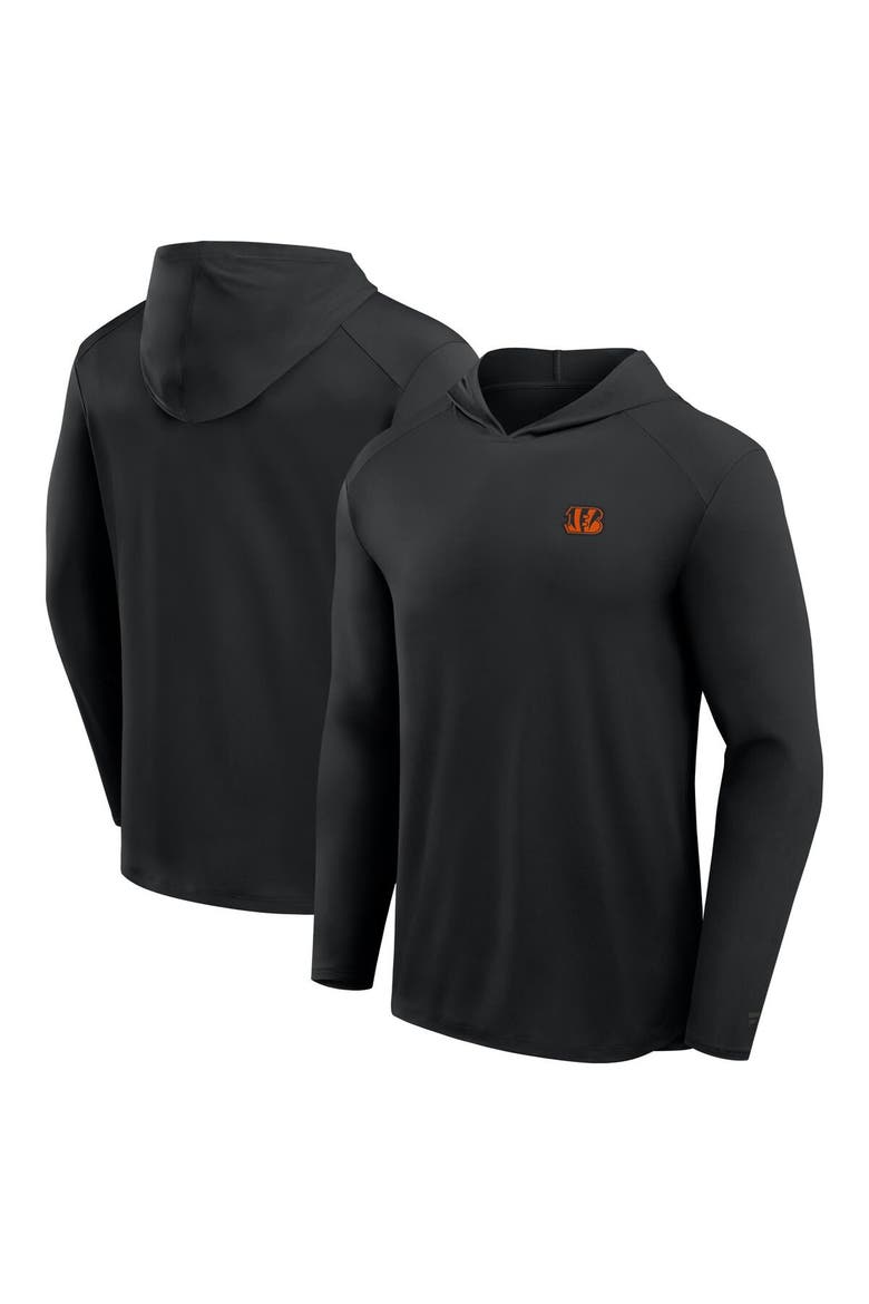 Men's Fanatics Gray Cincinnati Bengals Front Office Power Mono Long Sleeve Hoodie T-Shirt, Main, color, Black