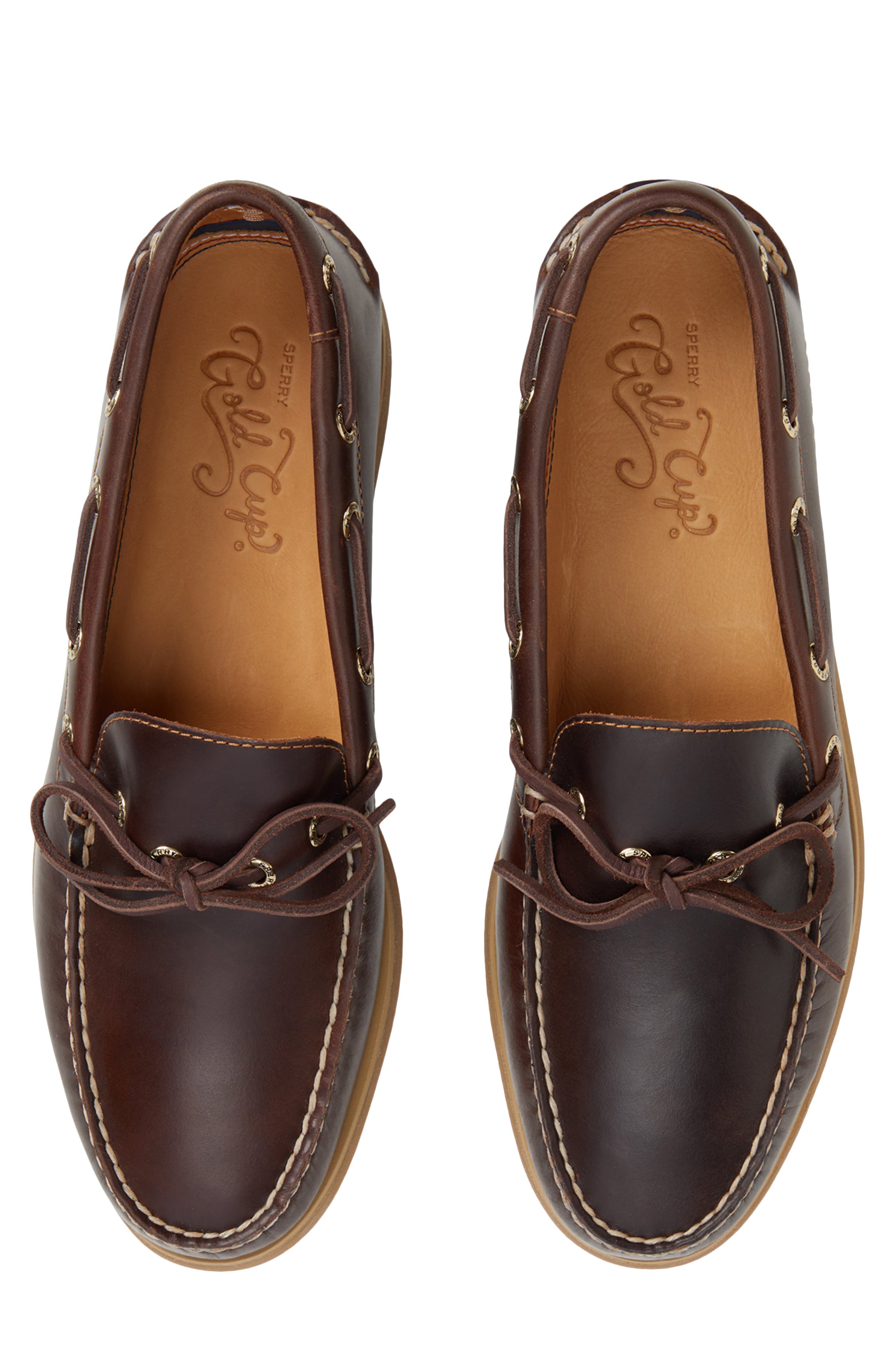 Gold AO 1-Eye Boat Shoe, Alternate, color, BROWN
