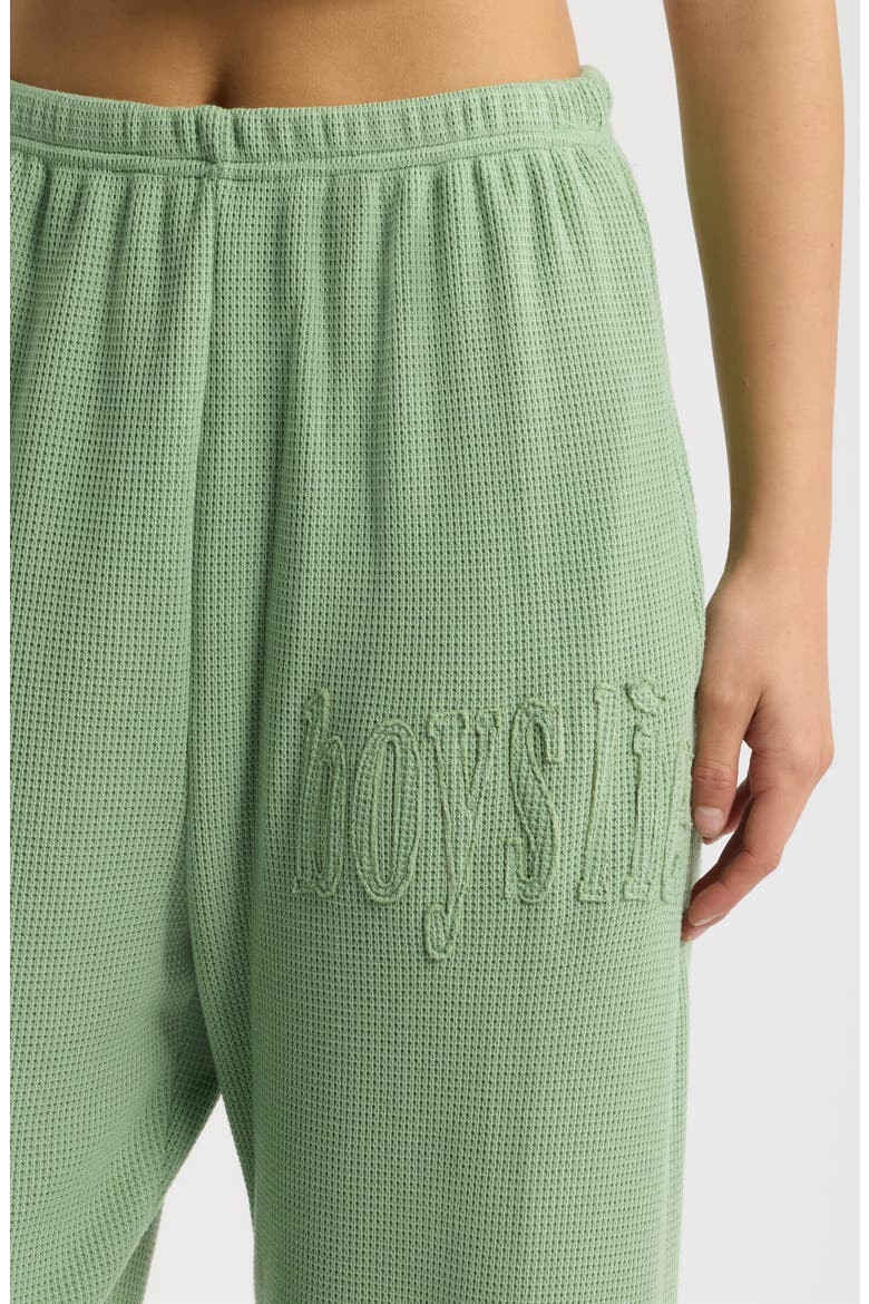 Kimmy Waffle Knit Joggers, Alternate, color, SAGE GREEN