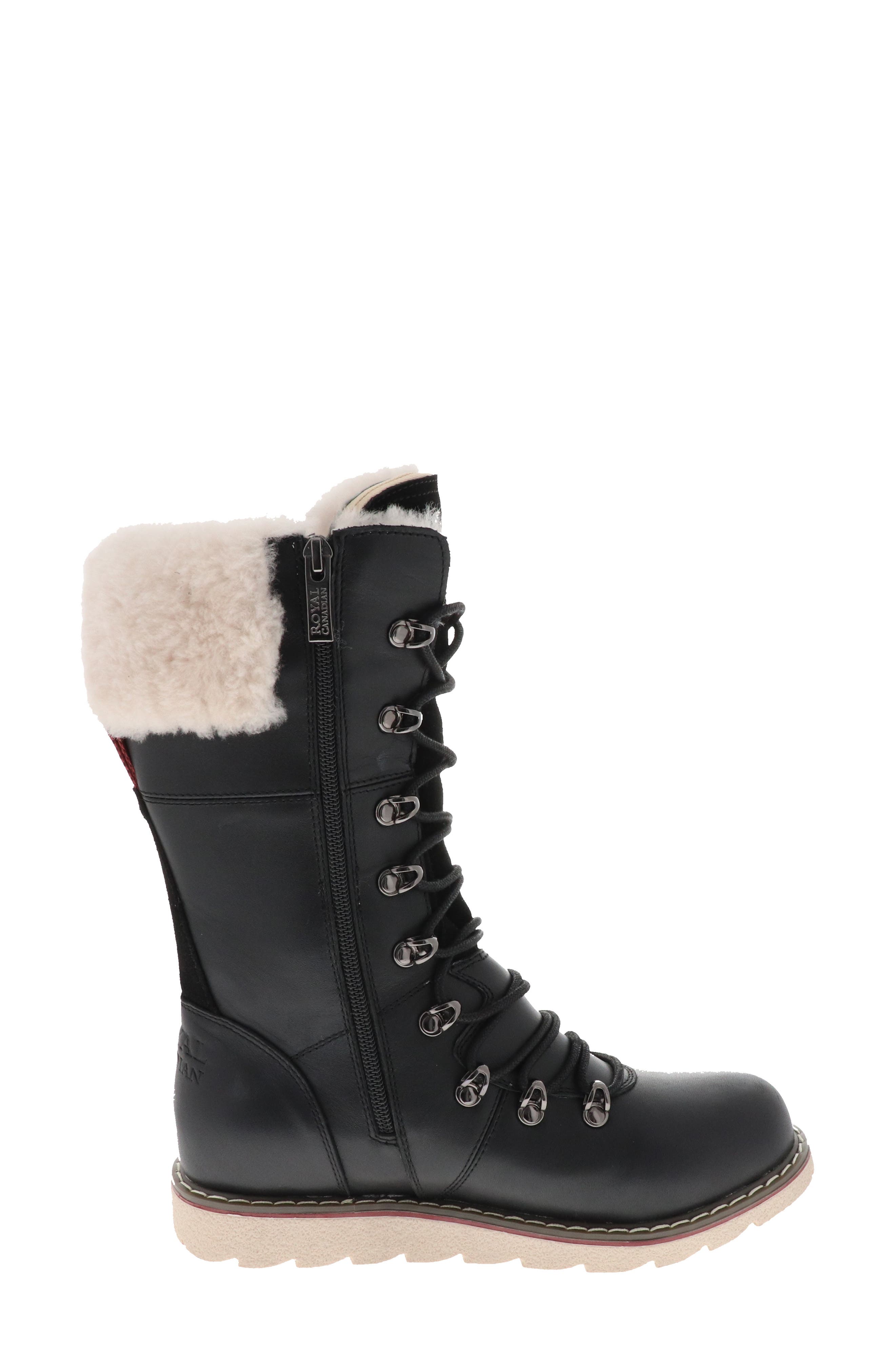 Royal Canadian Castlegar Genuine Shearling Trim Waterproof Boot, Alternate, color, 