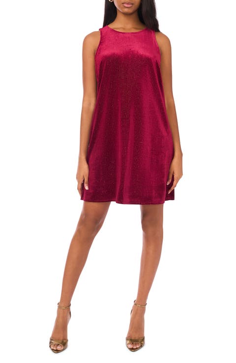 Shimmer Keyhole Shift Minidress