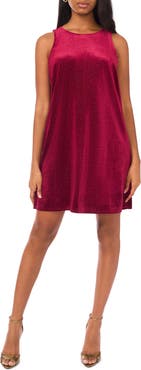 MSK Shimmer Keyhole Shift Minidress