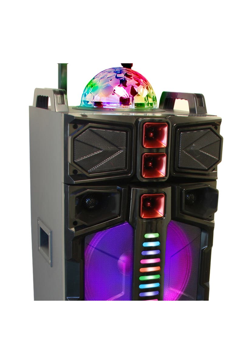 Befree Sound Dual 12in Subwoofer Portable Bluetooth Party Speaker with Remote Control and Wireless Microphone, Alternate, color, 