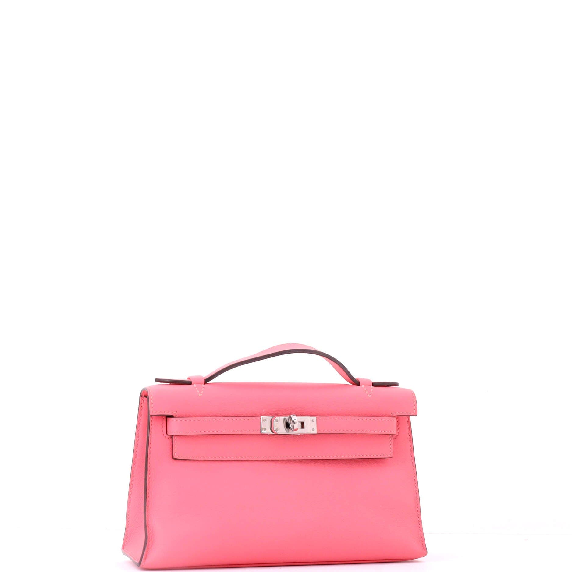 Pre-Owned Hermes Kelly Pochette Swift, Alternate, color, Rose Azalee