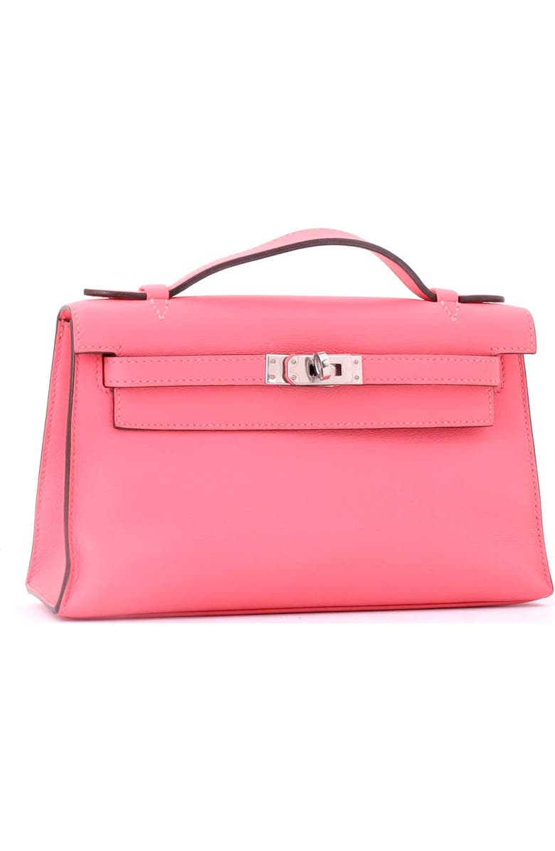 Pre-Owned Hermes Kelly Pochette Swift, Alternate, color, Rose Azalee