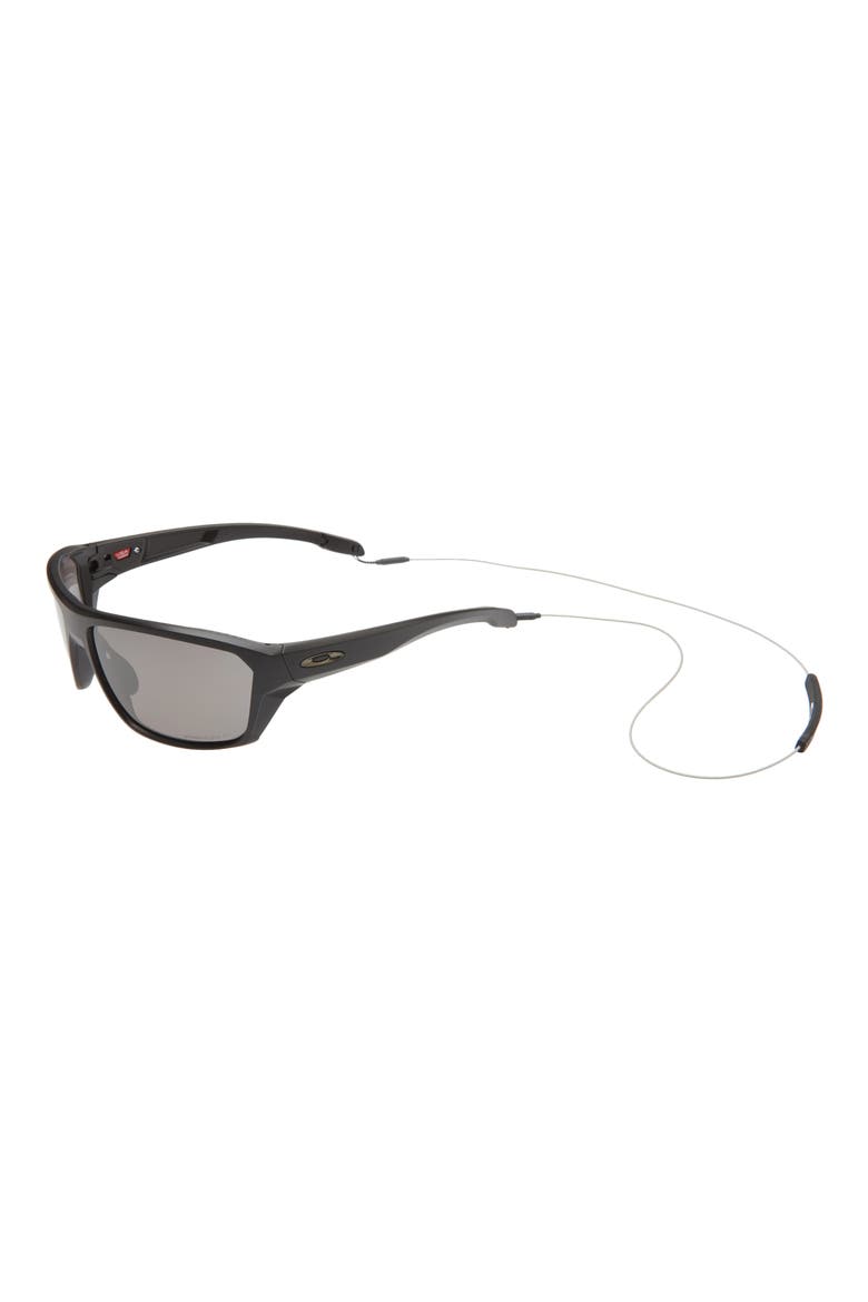 Split Shot 64mm Polarized Oversize Sunglasses, Alternate, color, MATTE BLACK/ PRIZM BLACK