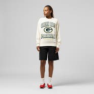 Mitchell & Ness Women's Mitchell & Ness Cream Green Bay Packers Tonal Arch Sweatshirt