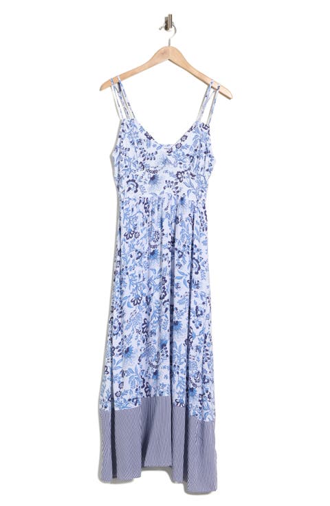Floral Strappy Challis Midi Dress