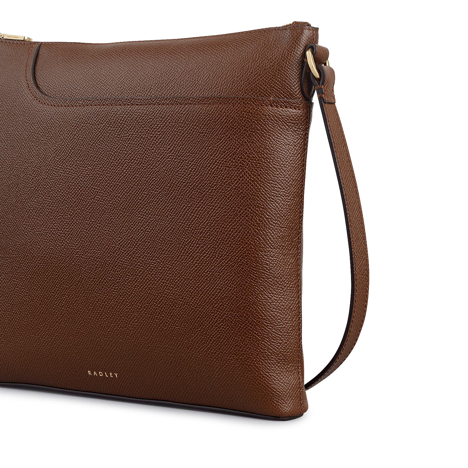 Radley Pockets - Texture Large Ziptop  Crossbody Bag, Alternate, color, Chocolate