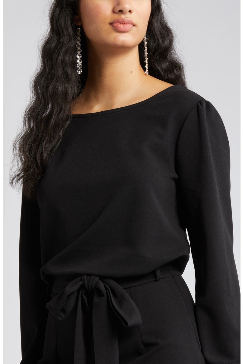 Kate Long Sleeve Knit Dress, Alternate, color, BLACK