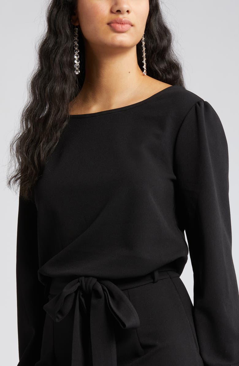 NIKKI LUND Kate Long Sleeve Knit Dress, Alternate, color, Black