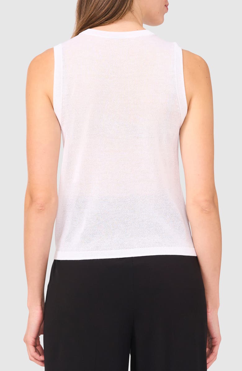 Halogen<sup>®</sup> Sequin Detail Sleeveless Sweater, Alternate, color, Bright White