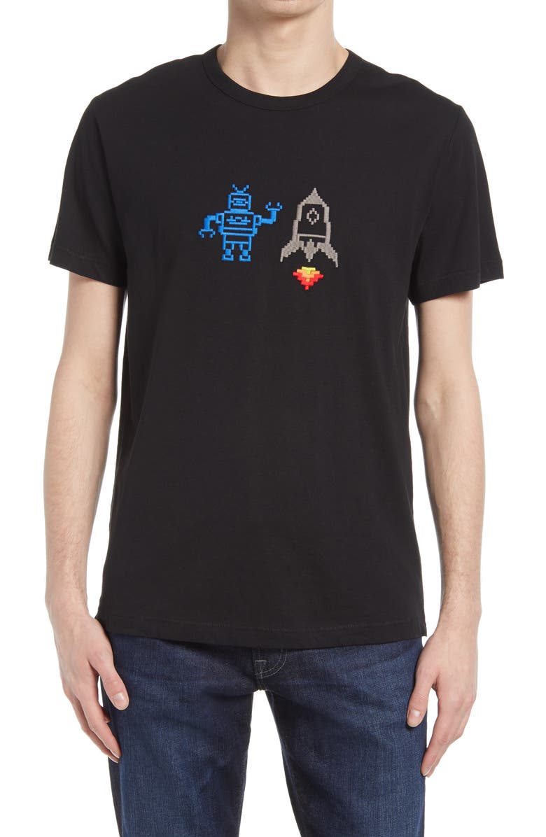 French Connection Men's Robot & Rocket Graphic Tee, Main, color,