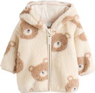 NEXT Bear Print Hooded Fleece Jacket