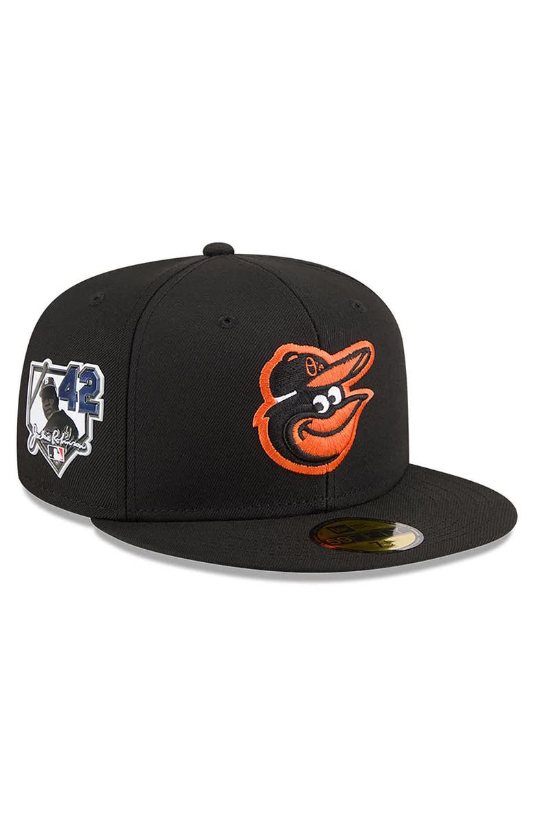 New Era Men's New Era Black Baltimore Orioles 2026 Jackie Robinson Day 59FIFTY Fitted Hat, Main, color, Black